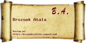 Brozsek Atala névjegykártya